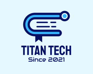 Tech Book Bookmark logo design