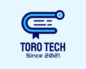 Tech Book Bookmark logo design