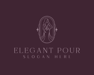 Elegant Woman Gown logo design