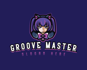 Cat Girl Gamer Logo