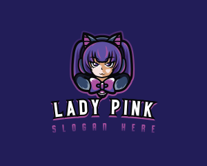 Cat Girl Gamer Logo