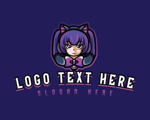 Cat Girl Gamer Logo