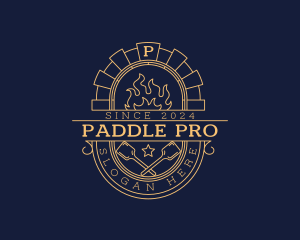 Flame Paddle Oven logo design