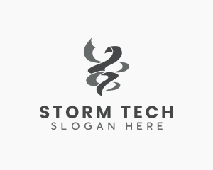 Storm - Abstract Smoke Tornado logo design