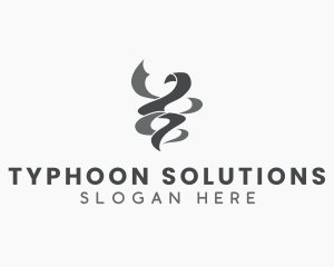 Typhoon - Abstract Smoke Tornado logo design