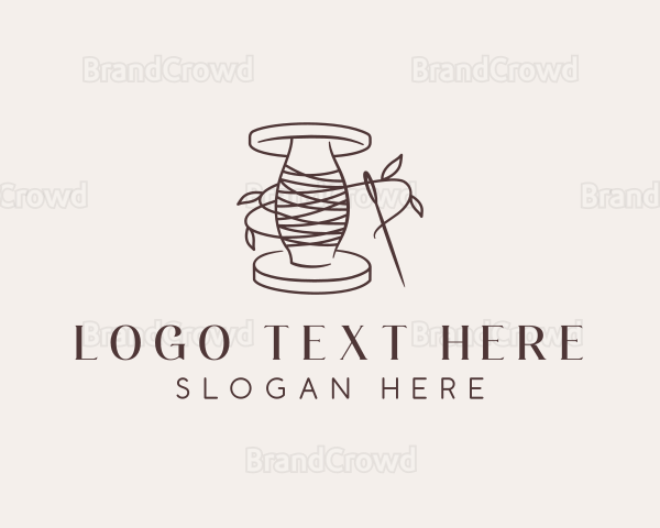 Sewing Thread Needle Logo