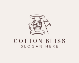 Sewing Thread Needle logo design