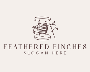 Sewing Thread Needle logo design