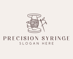 Sewing Thread Needle logo design