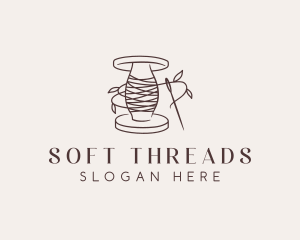 Sewing Thread Needle logo design