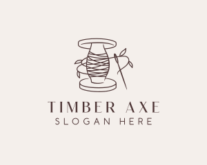 Sewing Thread Needle logo design