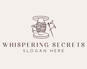 Sewing Thread Needle logo design