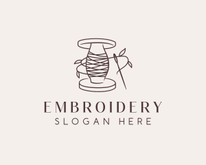 Sewing Thread Needle logo design