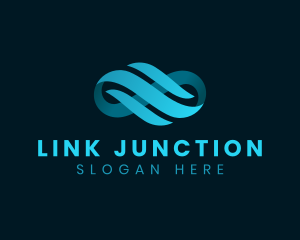 Connection - Loop Infinity Wave logo design