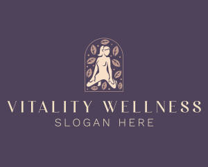 Female Leaf Wellness logo design