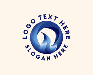 Liquid - Water Element Letter O logo design