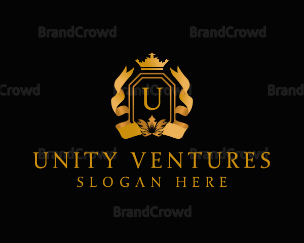 High End Ribbon Crown Logo