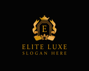 High End - High End Ribbon Crown logo design