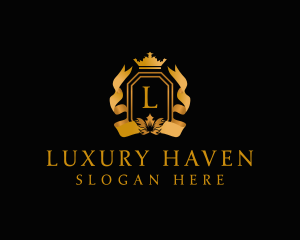 High End - High End Ribbon Crown logo design