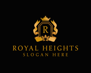 High End Ribbon Crown  logo design