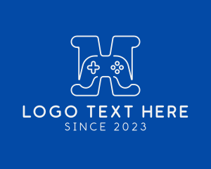 Letter H - Gaming Controller Tech logo design