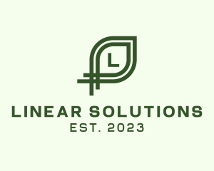 Linear - Linear Leaf Nature Organic logo design