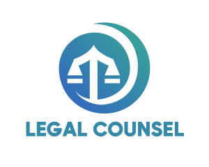 Modern Legal Scales Circle logo design