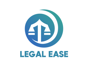Legal - Modern Legal Scales Circle logo design