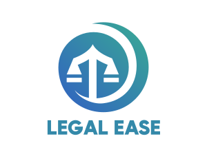 Modern Legal Scales Circle logo design