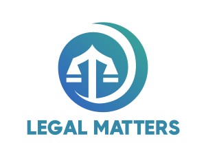 Modern Legal Scales Circle logo design