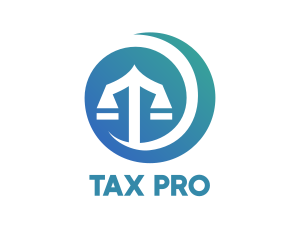 Tax - Modern Legal Scales Circle logo design