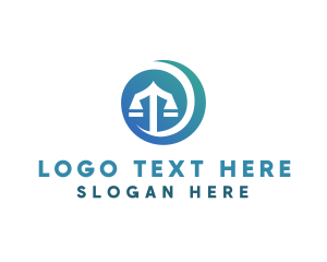 Modern Legal Scales logo design