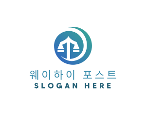 Modern Legal Scales logo design