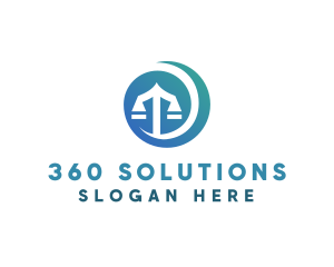 Modern Legal Scales logo design