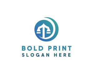 Modern Legal Scales logo design