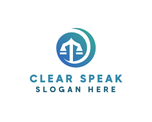 Modern Legal Scales logo design