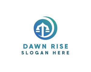 Modern Legal Scales logo design