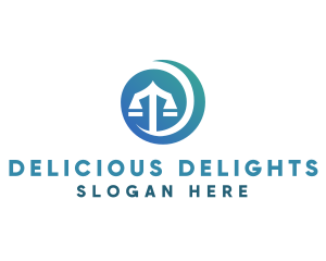 Modern Legal Scales logo design