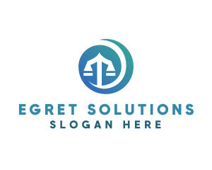 Modern Legal Scales logo design