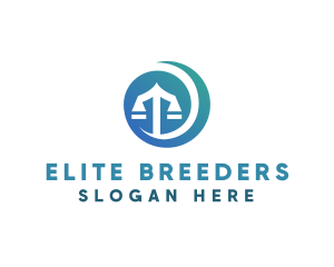 Modern Legal Scales logo design