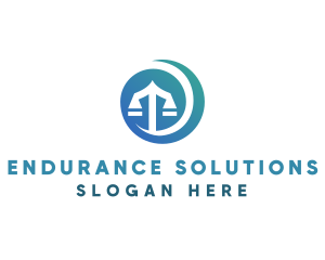 Modern Legal Scales logo design