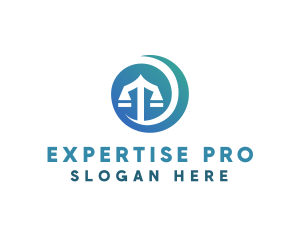 Modern Legal Scales logo design