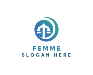 Modern Legal Scales logo design