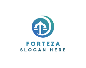 Modern Legal Scales logo design