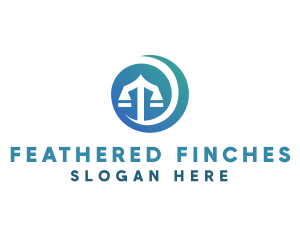 Modern Legal Scales logo design