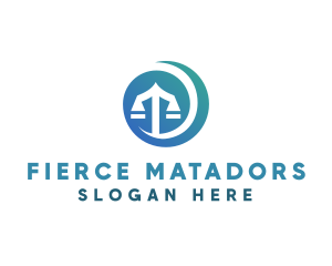 Modern Legal Scales logo design