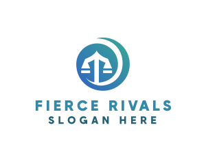 Modern Legal Scales logo design