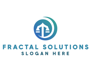 Modern Legal Scales logo design