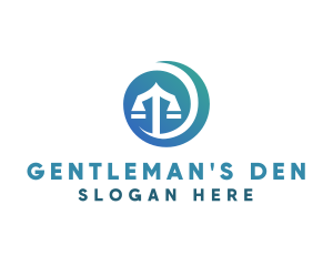 Modern Legal Scales logo design