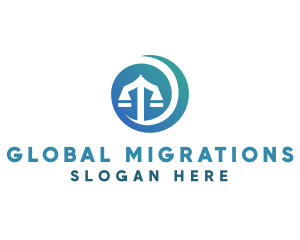 Modern Legal Scales logo design